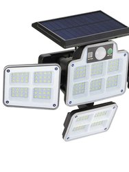 216 LEDs Solar Outdoor Light Motion Sensor Security Flood Lamp Wall Wireless Solar Lamp with 3 Adjustable Heads IP65 Waterproof for Garden Patio Garag