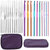 22Pcs Multi-Color Crochet Hook Needles Aluminum Handle Sewing Kit