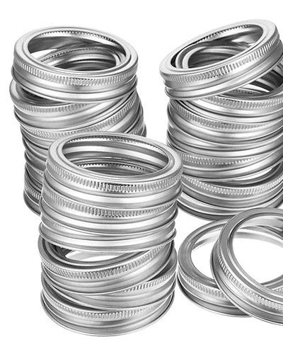 Fresh Fab Finds 24 Pcs Regular Mouth Canning Jar Metal Rings Split-Type Jar Bands Replacement Fits For Ball Kerr Mason Jars product