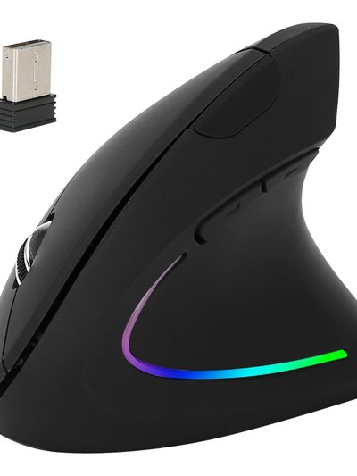 Fresh Fab Finds 2.4G Wireless Vertical Mouse, 6-Button Ergonomic Optical Mice, 3 Adjustable DPI (800/1200/1600), for Laptop PC - Black product