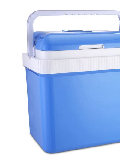 Fresh Fab Finds 24L Portable Car Cooler 12V Refrigerator - Travel Cooling & Warm Fridge Box for Car/Home - 24L Capacity - Blue product