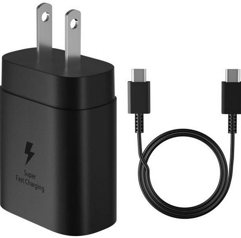 25W PD3.0 USB C Wall Charger For Samsung S21 S20 - Black