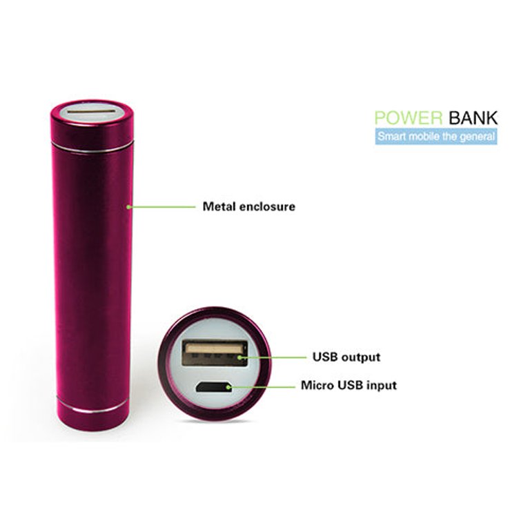 2600mAh Mobile Power Bank Portable for iPhone iPod MP3 GPS & All Smart Phones In Pink - Pink