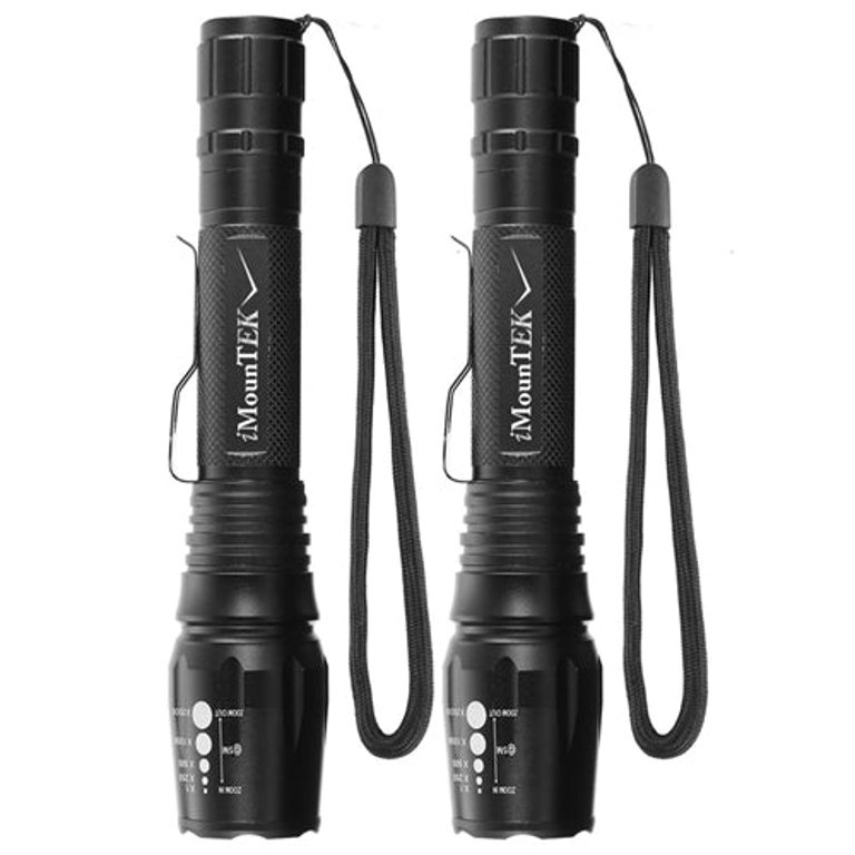 2Packs Tactical Military LED Flashlight 50000LM Zoomable Rechargeable Alloy Aluminum Flashlight Torch