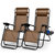 2Packs Zero Gravity Lounge Chair With Dual Side Tray 330lbs Load Foldable Recliner Chair