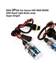 2PCS 9006/HB4 HID Xenon Light Bulbs AC 35W 8000K 3500LM Headlight Fog Light Low/High Beam Replacement Bulbs