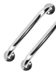 2Pcs Bath Grab Bar 11.8" Sturdy Stainless Steel Shower Safety Handle - 50cm