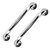 2Pcs Bath Grab Bar 11.8" Sturdy Stainless Steel Shower Safety Handle - 50cm