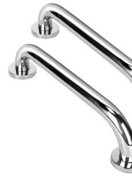 2Pcs Bath Grab Bar 11.8in Sturdy Stainless Steel Shower Safety Handle For Bathtub Toilet Stairway Anti-slip Handrail Balance Bar 220LBS Pull Force