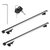 2Pcs Car Roof Top Crossbar Rack Aluminum Alloy Luggage Carrier Rack 330lbs Max Load With Lock Fit Most Cars SUVs - Black