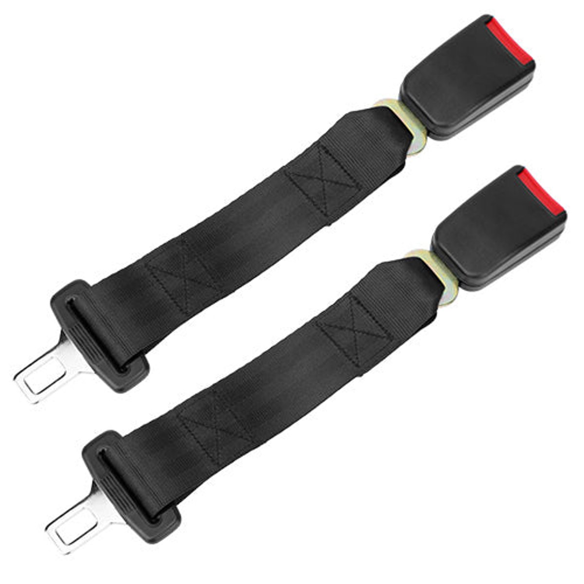 2Pcs Universal Car Safety Seat Belt Seatbelt Clip Extender Extention Buckle  (Black)