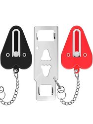 2Pcs Portable Travel Door Lock Home Hotel Apartment Security Lock Anti Theft Security Tool Door Safety Latch Lock - Multi