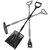 3 In 1 Snow Shovel Kit Brush Ice Scraper Collapsible Design Snow Removal For Car Truck Camping Outdoor Activities - Black