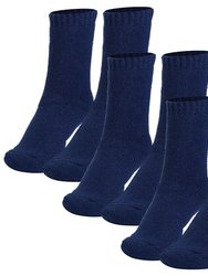 3 Pairs Men Warm Wool Socks Soft Cozy Winter Thermal Socks For Men Thick Heat-Trapping Moisture Wicking Socks Indoor Outdoor - Dark Blue