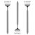 3pcs 20" Telescopic Back Scratcher Stainless Steel Extendable Bear Eagle Claw Massager
