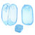 3Pcs Pop-Up Laundry Hampers Foldable Mesh Hamper Clothes Laundry Basket Bins With Handles For Storage Kids Room College Dorm Travel Use - Dark Blue
