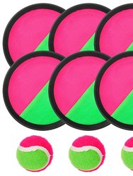 3Sets Toss And Catch Ball Throw Catch Ball Paddle Outdoor Ball Game Catch Game Beach Game - Multi