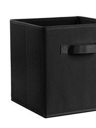 4 Pack Foldable Storage Cube Bins Cloths Closet Space Organizer Basket Shelves Box For Clothes Toys Books Cabinet - Black