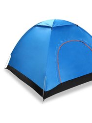 4 Persons Camping Waterproof Tent Pop Up Tent Instant Setup Tent - Blue