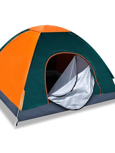 Fresh Fab Finds 4 Persons Camping Waterproof Tent Pop Up Tent Instant Setup Tent - Orange product