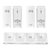 4 Remotes Charging Dock Game Controller Charger 2800mAh Rechargeable Battery Charging Stations w/ LED Indicator for Wii Nintendo - White