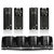 4 Remotes Charging Dock Game Controller Charger 2800mAh Rechargeable Battery Charging Stations With LED Indicator for Wii Nintendo - Black