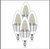 4pcs 5W E12 Candelabra Bulbs, 600 LM, 50W Equivalent, 6400K Cold White, Non-Dimmable - White