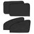 4Pcs Front Rear Car Window Magnet Covers Breathable Mesh Sun Shade Privacy Curtain Heat Insulated UV Protection Car Windshield For Baby Kids - Black