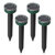 4Pcs Solar Powered Mole Repeller Sonic Gopher Stake Repellent Waterproof Outdoor For Farm Garden Yard
