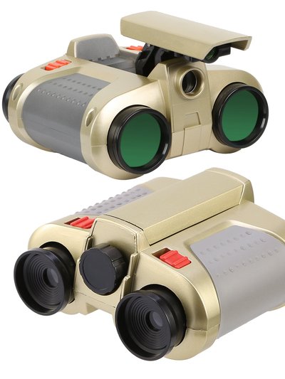 Fresh Fab Finds 4x 30 Kids Toy Night Vision Binoculars With Pop-Up LED Light Portable Neck Strap For Watching Hiking Travelling - Multi product