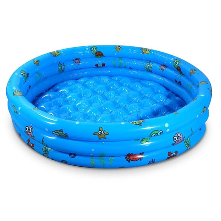 51x13” Inflatable Swimming Pool Blow Up Family Pool For 3 Kids Foldable Swim Ball Pool Center