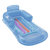 59in Inflatable Pool Float Raft With Headrest Armrest Cupholder Swimming Pool Lounge Air Mat Chair - Blue