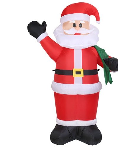 Fresh Fab Finds 6.4ft Inflatable Christmas Giant Santa Claus Blow Up Light Up Santa Claus With LED Lights Gift Bag product