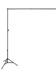 6.5' x 10' Photo Video Studio Backdrop Background Stand Adjustable Heavy Duty Photography Backdrop Support Stand Set With Carrying Bag Clamps - Black