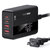 65W 4-Port USB Wall Charger: Fast Charging For iPhone 14-11, Samsung S22-S21, Switch, MacBook, iPad - Black