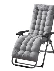 67" x 22" Chaise Lounger Cushion Recliner Rocking Chair Sofa Mat Deck Chair Cushion - Gray