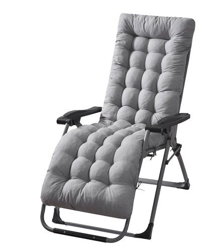 Fresh Fab Finds 67" x 22" Chaise Lounger Cushion Recliner Rocking Chair Sofa Mat Deck Chair Cushion - Gray product