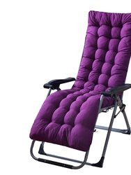67" x 22" Chaise Lounger Cushion Recliner Rocking Chair Sofa Mat Deck Chair Cushion - Purple