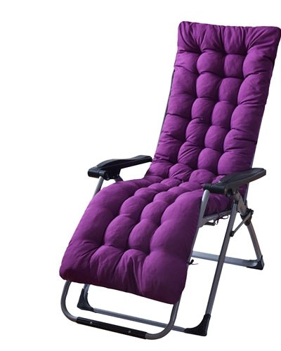 Fresh Fab Finds 67" x 22" Chaise Lounger Cushion Recliner Rocking Chair Sofa Mat Deck Chair Cushion - Purple product