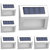6Packs Solar Step Lights Stainless Steel Outdoor Solar Deck Lights LED Fence Lamp For Outside Garden Backyard Patio Stair Wall - White