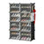 8-Tier 2-Row Shoe Rack Organizer Stackable Free Standing Shoe Storage