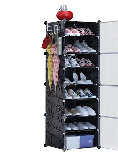 Fresh Fab Finds 8-Tier Shoe Rack Organizer Stackable Free Standing Shoe Storage Shelf Plastic Shoe Cabinet Tower product