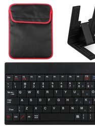80 Keys Mini USB Wired Keyboard With Carry Bag And Tablet Stand For Android & Windows Tablet - Black