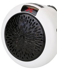 900W Portable Heater Fan - Adjustable Temperature - Auto Shut Off - Remote Control - White