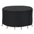 91 x 43in Circular Table Cover 6-Seat UV Water Resistant Outdoor Furniture Protector For Small Round Table Chairs Set - Black