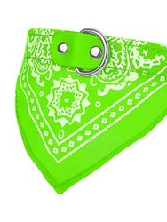 Adjustable Bandana Leather Pet Collar Triangle Scarf - Green - Green