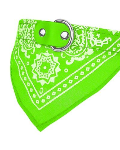 Fresh Fab Finds Adjustable Bandana Leather Pet Collar Triangle Scarf - Green product