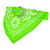 Adjustable Bandana Leather Pet Collar Triangle Scarf - Green - Green
