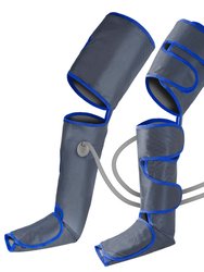 Air Compression Leg Massager - Pain Relief & Blood Circulation - 4 Modes, 3 Intensities - Blue
