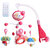 Baby Musical Crib Bed Bell Rotating Mobile Star Projection Nursery Light Baby Rattle Toy With Music Box Remote Control - Red